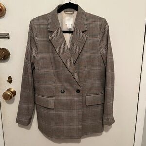 H&M Double Breasted Plaid Blazer | Sz. 10 | Gently worn